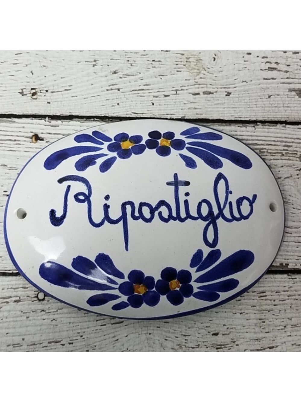Italian Riposliglio closet ceramic door sign